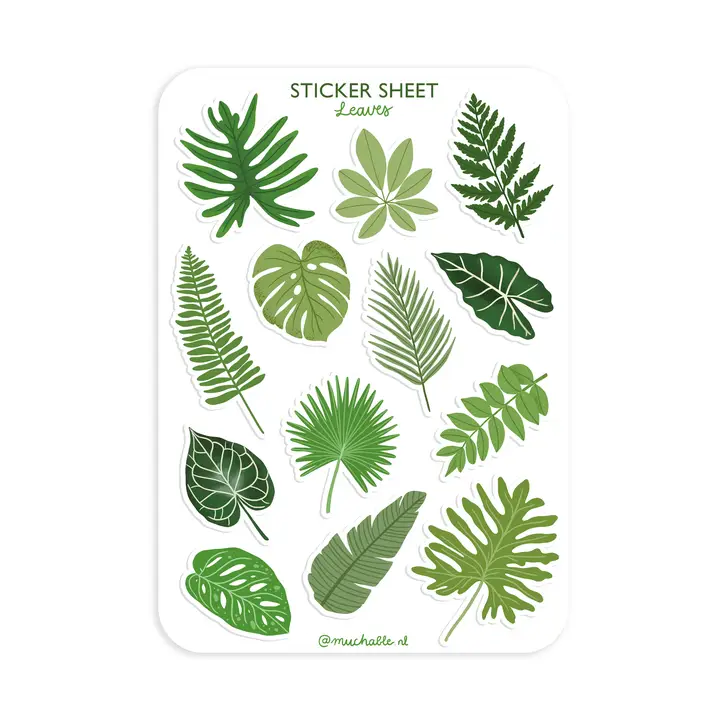 Tarra-arkki- Green Nature Leaves A6
