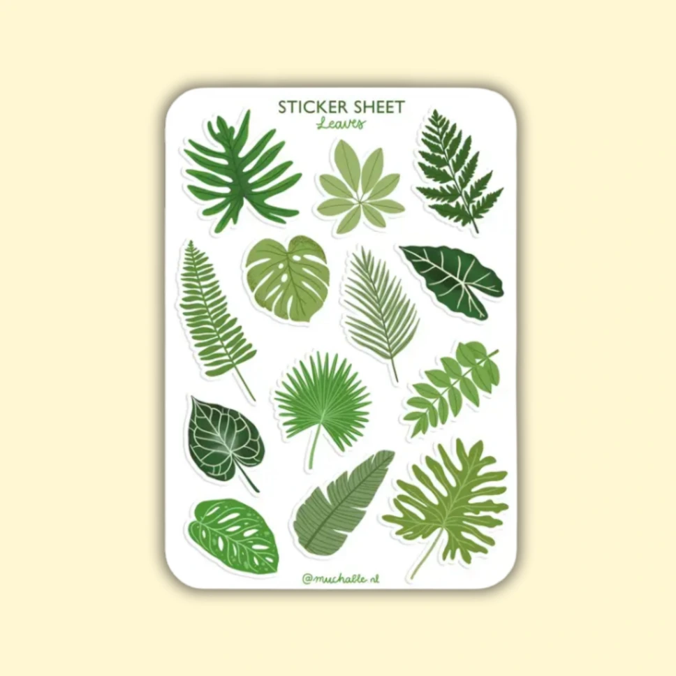 Tarra-arkki- Green Nature Leaves A6