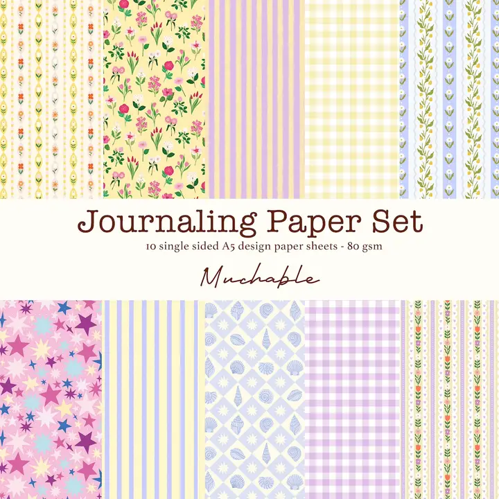 Kuviopaperi -Journaling Paper Set A5 4