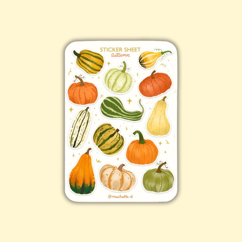 Tarra-arkki Autumn Halloween Pumpkins A6
