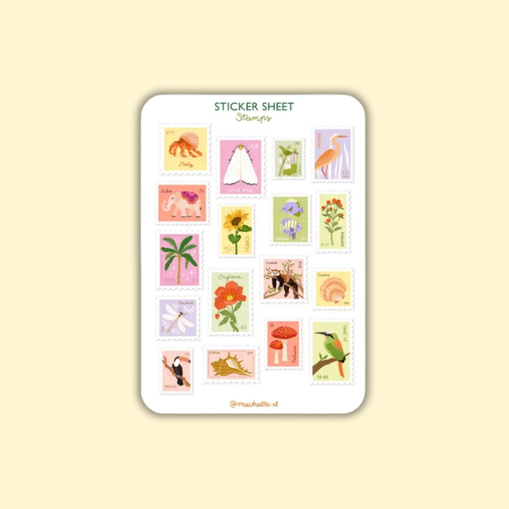 Tarra-arkki Illustration Stamps 2 A6