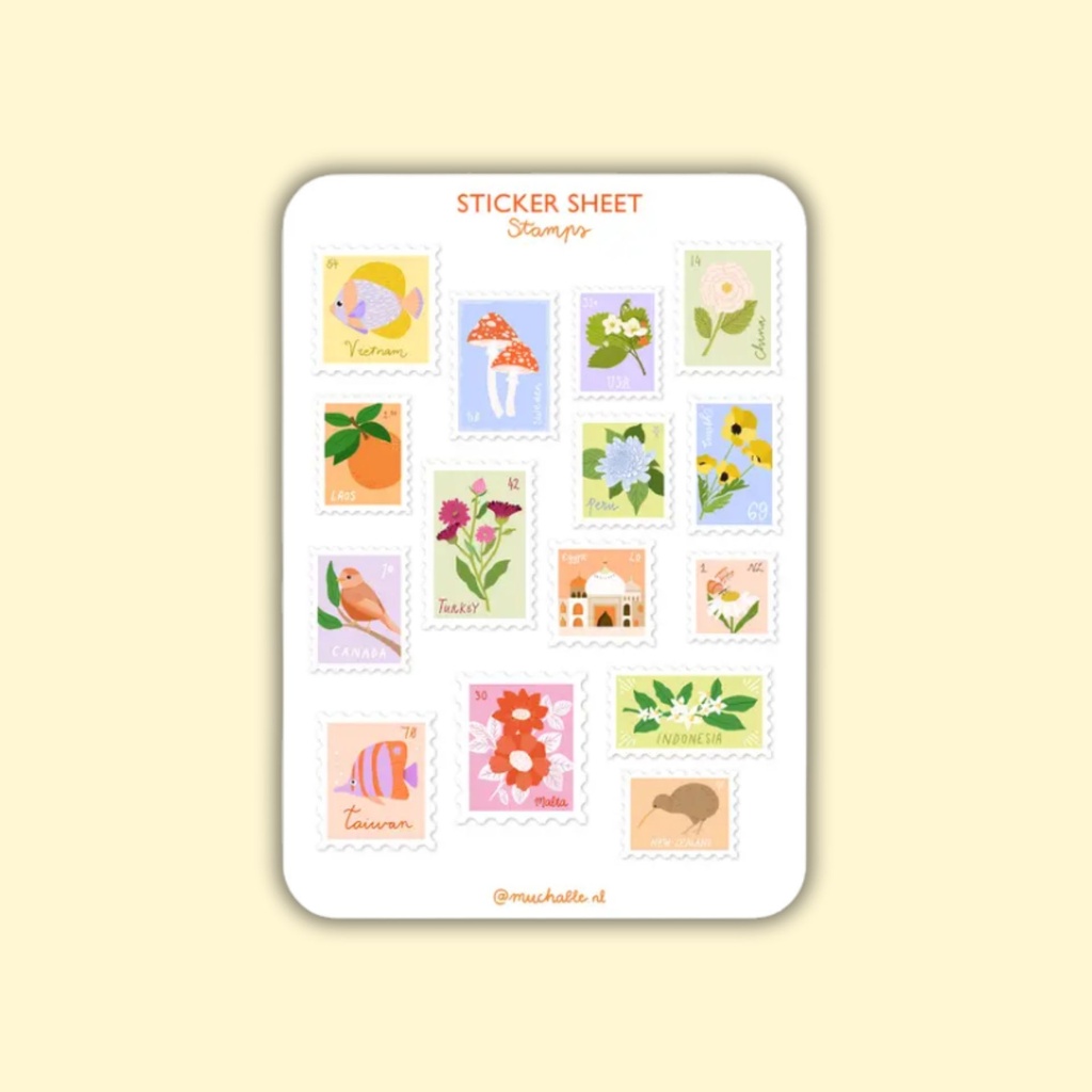 Tarra-arkki Illustration Stamps 3 A6