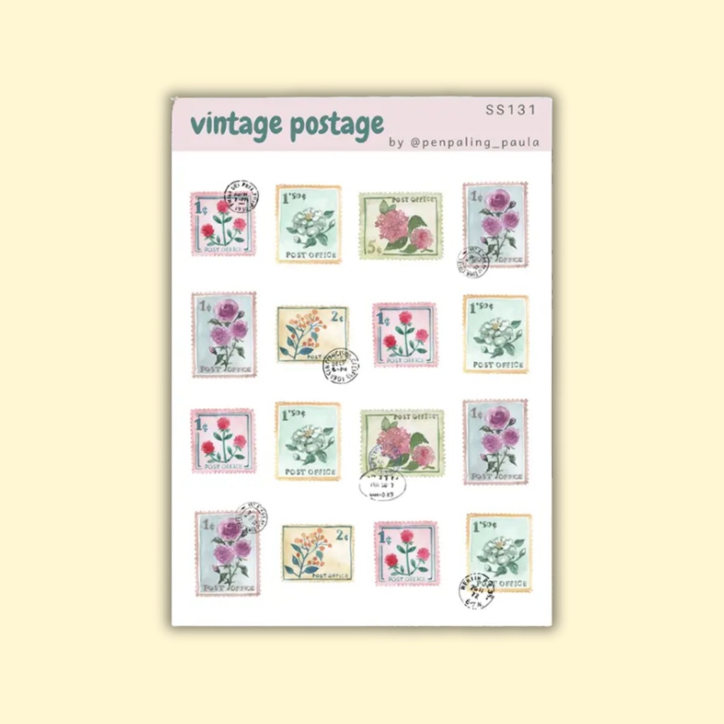 Tarra-arkki Vintage Postage A6