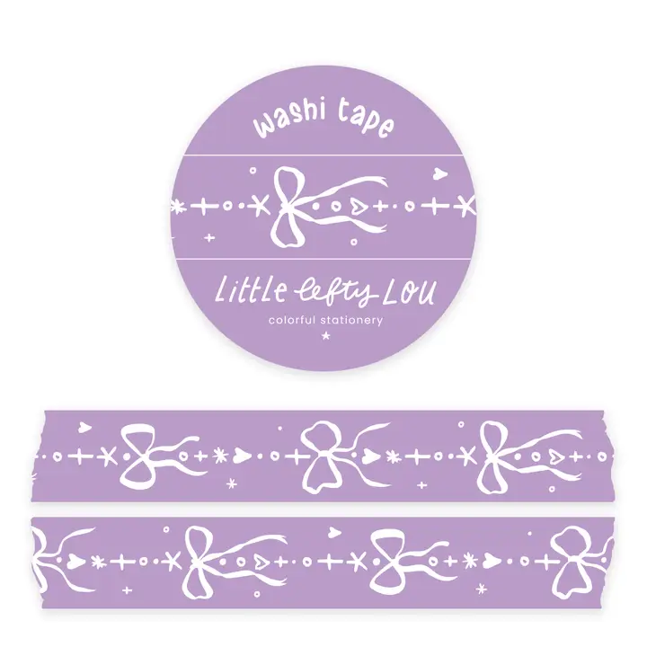 Washiteippi Bows Border Purple