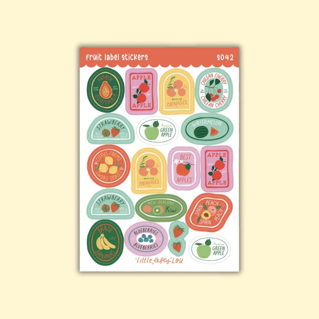 Sticker Sheet Fruit Label A6