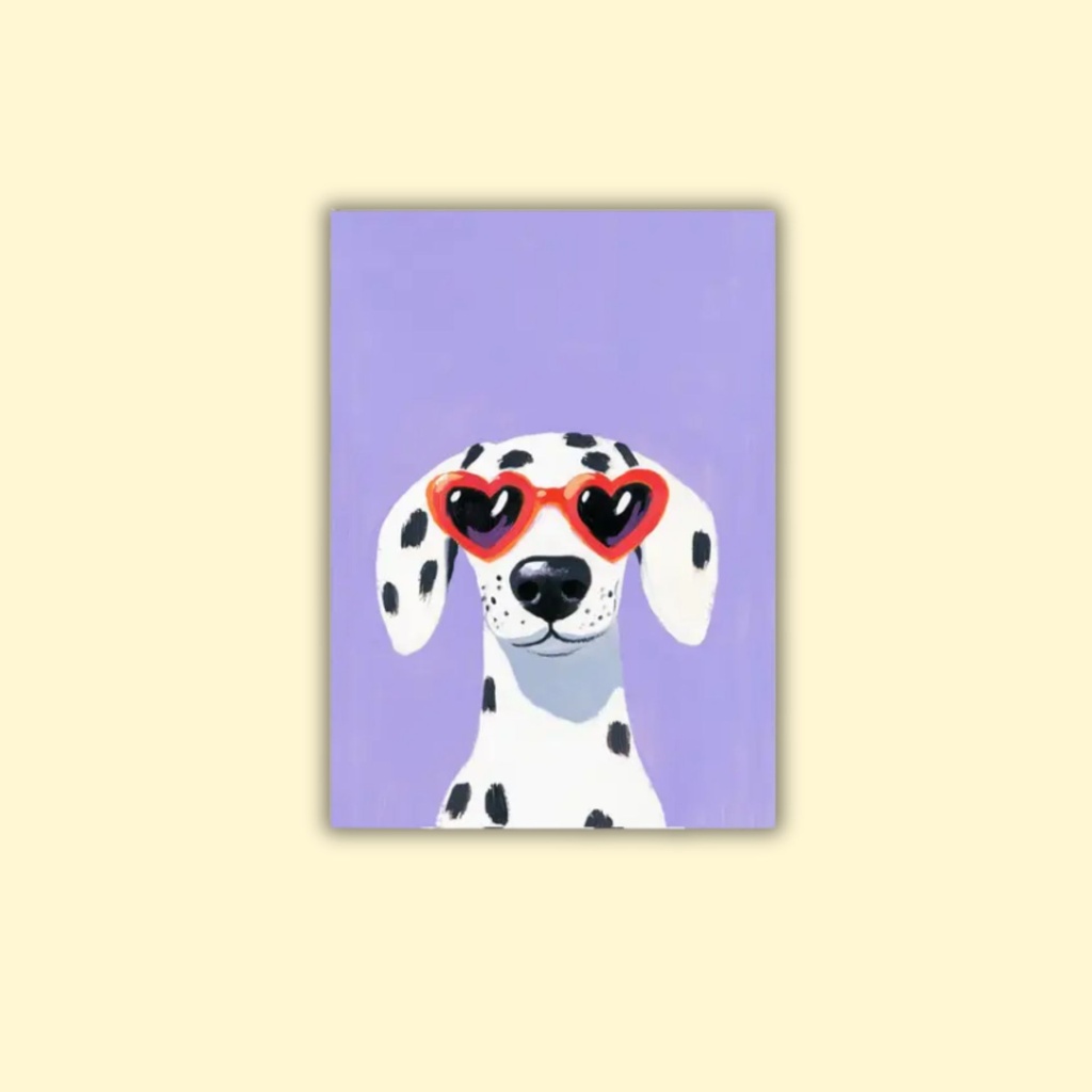 Postikortti  Dalmatian Dog with Sunglasses
