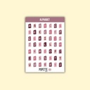 Tarra-arkki Kirjaimet Rose A5