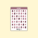 Tarra-arkki Kirjaimet Rose A5