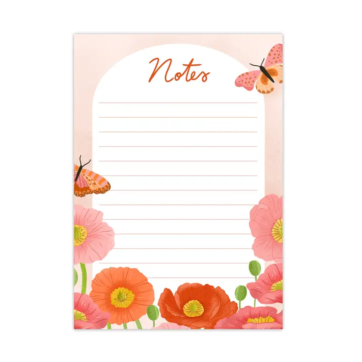 Muistilehtiö Peony Roses  A6