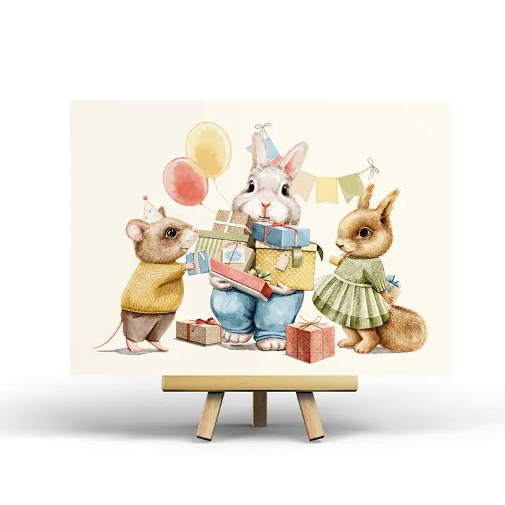 Postikortti Animals Party