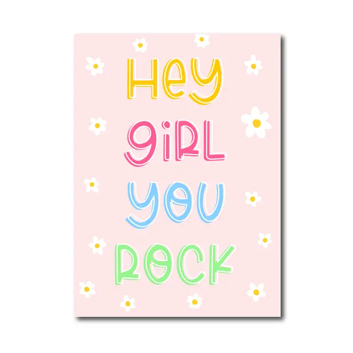 Postikortti Hey Girl You Rock