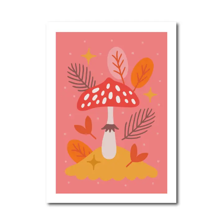 Postikortti Autumn Mushroom