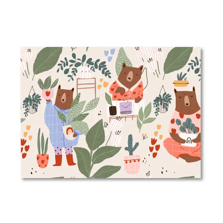 Postikortti Bears and Plants